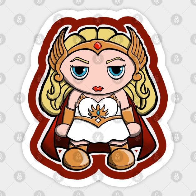 She Ra is not impressed Sticker by Tiny Adventures of Caleb